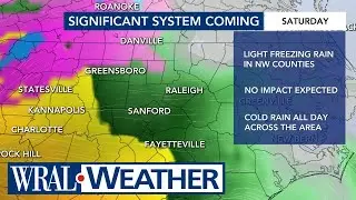 North Carolina Forecast: Below-freezing temps on tap Wednesday morning, rain headed to Triangle