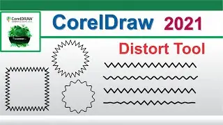 Distort tool Zigzag shape in tutorial CorelDraw 2021 by, Amjad Graphics Designer