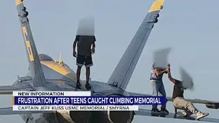 Frustration after teens caught climbing Smyrna memorial