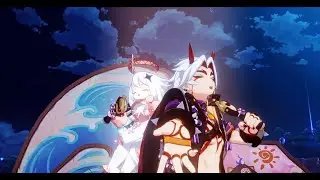 Paimon & Arataki Itto Rock song Battle Cutscene | Genshin Impact