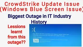 Windows blue screen issue || Microsoft outage || CrowdStrike update #Microsoft #crowdstrike