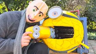 GRU vs Real Life MEGA MINION Shredder Robot