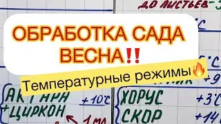 ‼️ОБРАБОТКА САДА ВЕСНА☝️ТЕМПЕРАТУРНЫЕ РЕЖИМЫ, ДОЗИРОВКИ. УЛУЧШИЛА И УБРАЛА ПРЕПАРАТ 30+