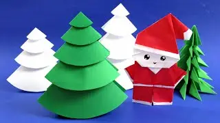 Как сделать елку из бумаги своими руками 🎄 Новогодние поделки