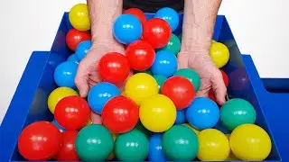 100 COLOURED BALLS vs. FAST SHREDDER...!!!