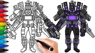 HOW TO DRAW UPGRADED TRI-TITAN CAMERAMAN | Skibidi Toilet Wars - Easy Step by Step Drawing