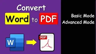 Save Microsoft Word Document as PDF | Convert Word Document to PDF | Export .docx to PDF