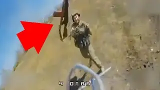 Soldier Empty Magasin And Throw Rifle At Drone