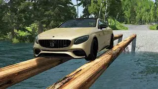 Cars vs Log Bridge | BeamNG.Drive