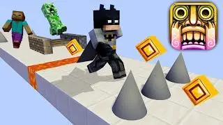 Monster School : TEMPLE RUN Batman 2022 Mobile Game Superhero Max Level LVL - Minecraft Animation