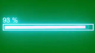 Neon light hitech device loading Green screen animation with sound effect / free