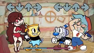 FUNKHEAD Gameplay not final But Mugman and BF VS Ms Chalice and GF | Friday Night Funkin Mod Cuphead