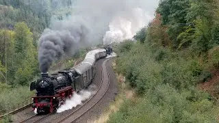 Dampfspektakel Schiefe Ebene. Mit 7 Dampfloks die Rampe rauf