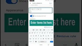 How Easily to create drop-down menu in google sheets on smart phone