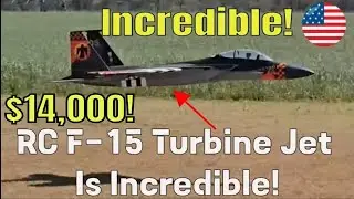 $14,000 RC BVM F-15 Turbine Jet's Incredible Take Off!