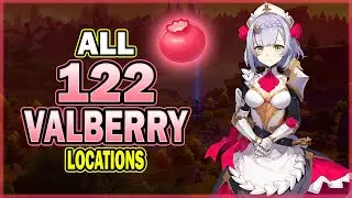 All 122 Valberry Locations - Efficient Farming Route - Noelle Ascension Material | Genshin Impact