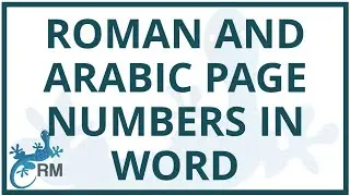 How to add Roman and Arabic page numbers in Word | With no page number on title page