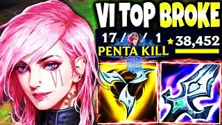 MOST OP ON-HIT VI *PENTA KILL* Top Lane Build BROKE Season 13 ~ 3 Hits = 💀🔥 LoL Top Vi s13 Gameplay