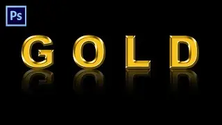 TUTORIAL PHOTOSHOP - MEMBUAT GOLD TEXT EFFECT SECARA MUDAH