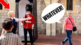 Stupid Tourist P!SSED OFF the Guard at Windsor Castle