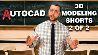 Beginner Basic AutoCAD 3D Modeling - Part 2 of 2.