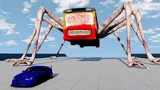 Cars Downhill Endurance with NEW BUS EATER – BeamNG.Drive