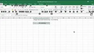 Shortcut Key to Merge Cell in Excel