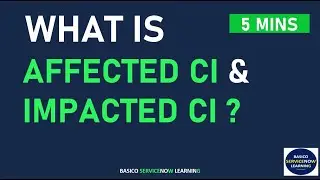 WHAT IS AFFECTED CI AND IMPACTED CI ? | CMDB | SERVICENOW