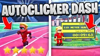 I USED AN AUTOCLICKER AS DASH FROM INCREDIBLES TO WIN RACES IN ROBLOX TRACK AND FIELD INFINITE