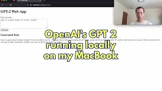 Running OpenAIs GPT 2 on my MacBook with Docker and Flask