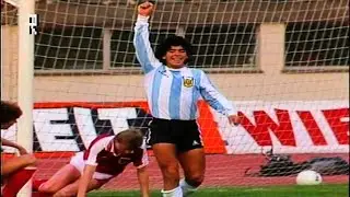 Maradona's First Hat-trick For Argentina