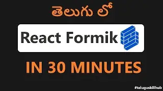 React Formik in telugu | Form Validation Using React Formik in telugu