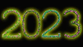 HAPPY NEW YEAR 2023, 2023 FREE BACKGROUND, FREE 3D VIDEO, FLOWER ANIMATION,