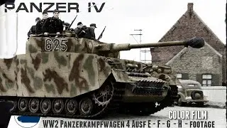 WW2 Color footage Panzer IV Ausf.E - F - F1 - G -H. - Panzerkampfwagen IV.