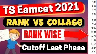 Ts Eamcet rank vs college 2021 Rank Wise College List Cut off pdf