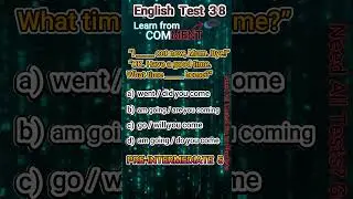 English Pre-Intermediate 5 Test 38      #EnlgishTests #EnglishGrammer