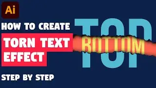 How to create Torn Text Effect | Adobe Illustrator tutorial