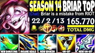 My New On-hit Briar Season 14 Top Build Guide SHOULDNT BE ALLOWED TO EXIST 🔥 LoL Briar s14 Gameplay