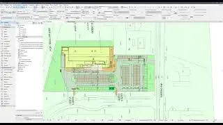 Моделирование здания по чертежам в архикаде. Building modeling according to drawings in Archicad.