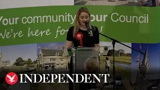 Moment Labours Gen Kitchen wins Wellingborough by-election