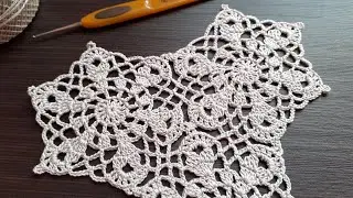 Ажурный мотив крючком . Соединение. Easy crochet motif patterns