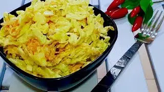 Салат ОБЪЕДЕНЬЕ из Молодой Капусты со Вкусным Соусом!Вдохновенный Вкус  Салат с Капустой!..!