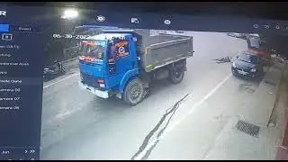 Cc Tv footage of bike accident at Doda