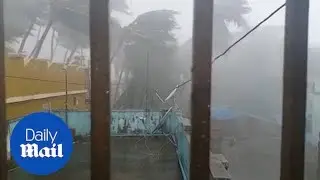 Cyclone Fani has hit Indias eastern coast as a grade five storm