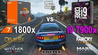 i9 7900x vs Ryzen 7 1800x Test in 7 Games (GTX 1070)