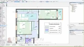 39 Переделываем план подвесного потолка гостиной в Archicad