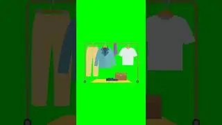 Green Screen Animated Hanging Clothes 