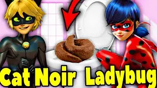 Miraculous Ladybug and Cat Noir POOP in the TOILET. Ladybug POOPING. Miraculous Pooping. Cat Noir