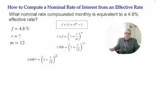 A Nominal Rate from an Effective Rate