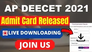 AP DEECET 2021 Admit Card (Released) -  Download AP DEECET 2021 Hall Ticket Here